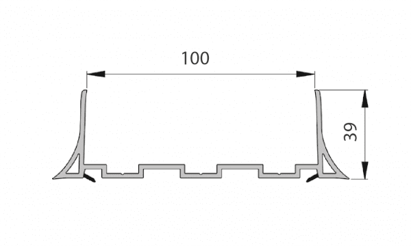 Foto Canal de desplante de PVC de 100 mm HC 100 t