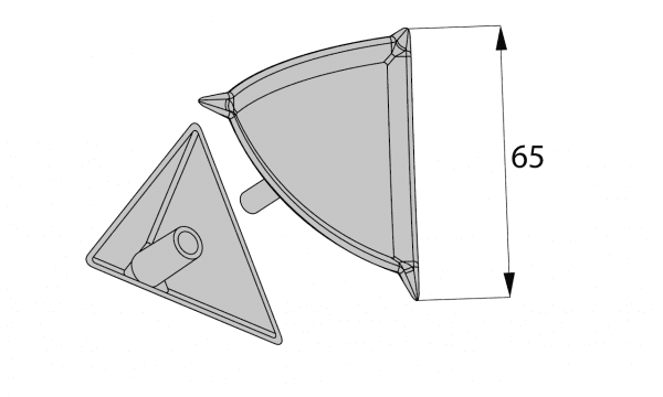 Foto Esquinero interno mediano tipo concha - OC3V 65 T